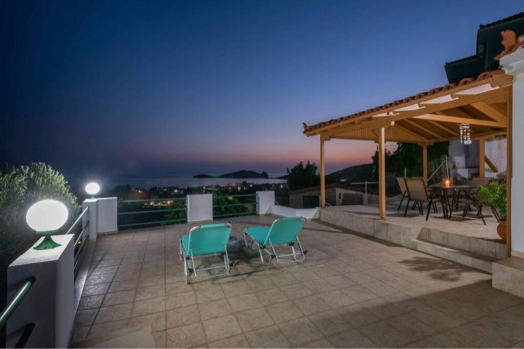 Platy Sea View Lxs Villa Bagian luar foto